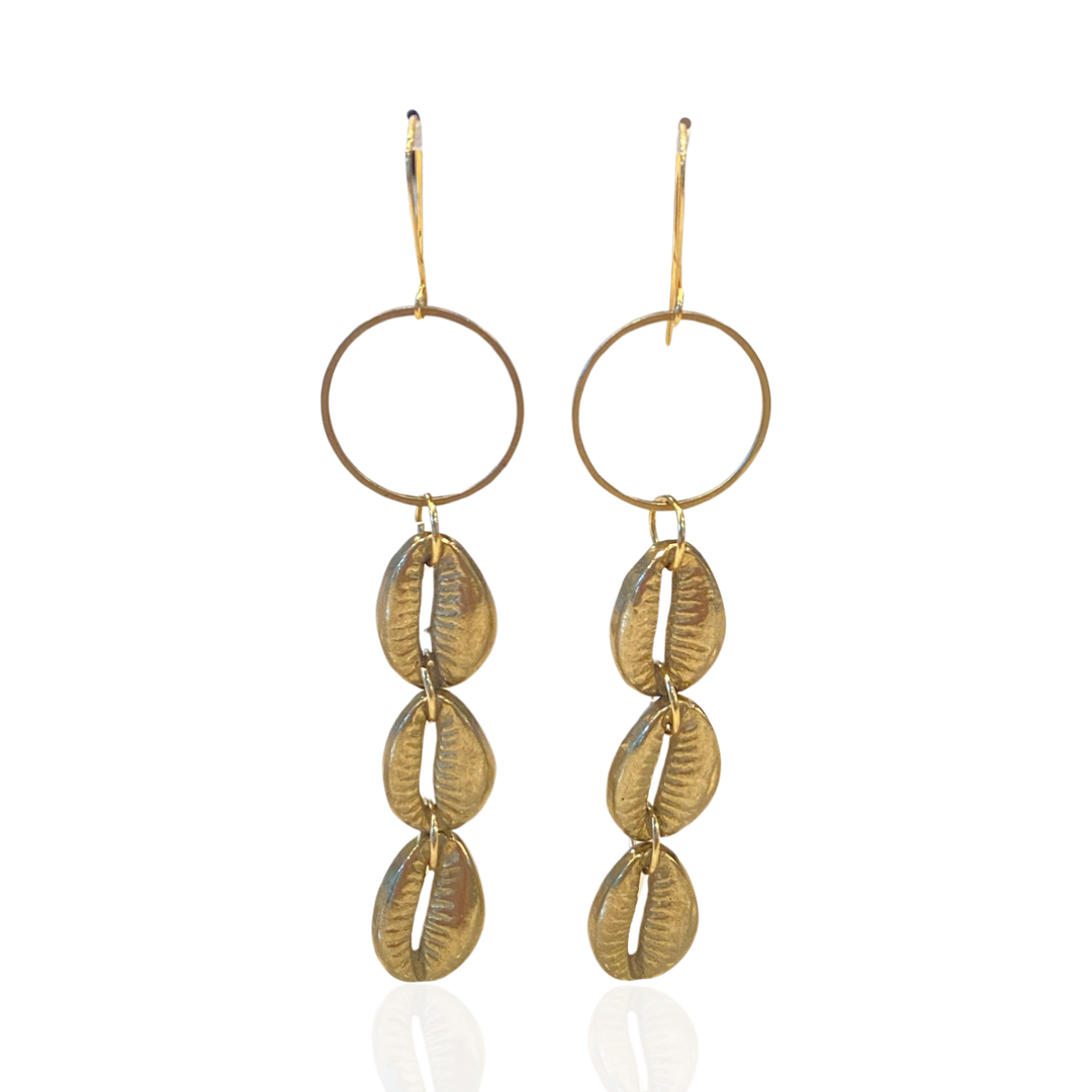 COWRIE SHELL EARRINGS - Butterfly Alley Jewelry