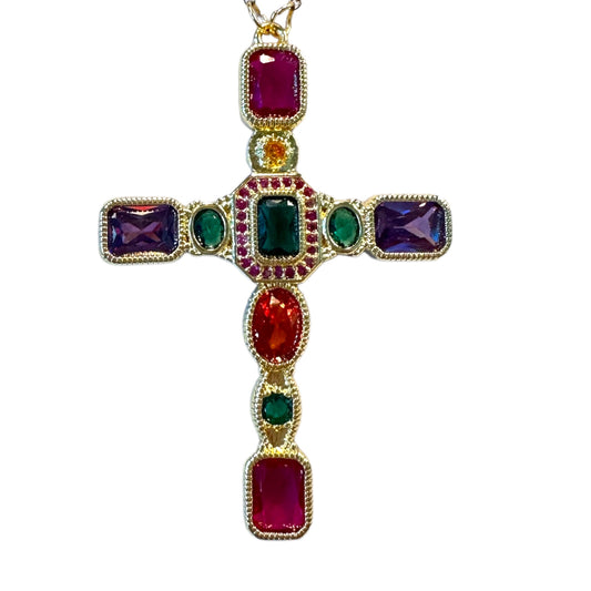 REBECCA CROSS NECKLACE - Butterfly Alley Jewelry