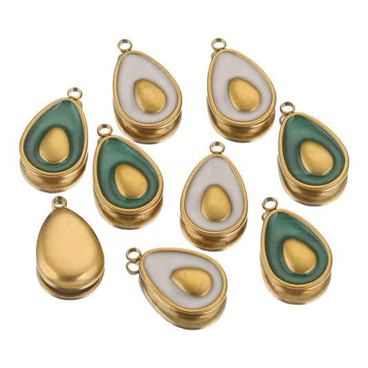 ASHLYN AVOCADO CHARM EARRINGS - Butterfly Alley Jewelry