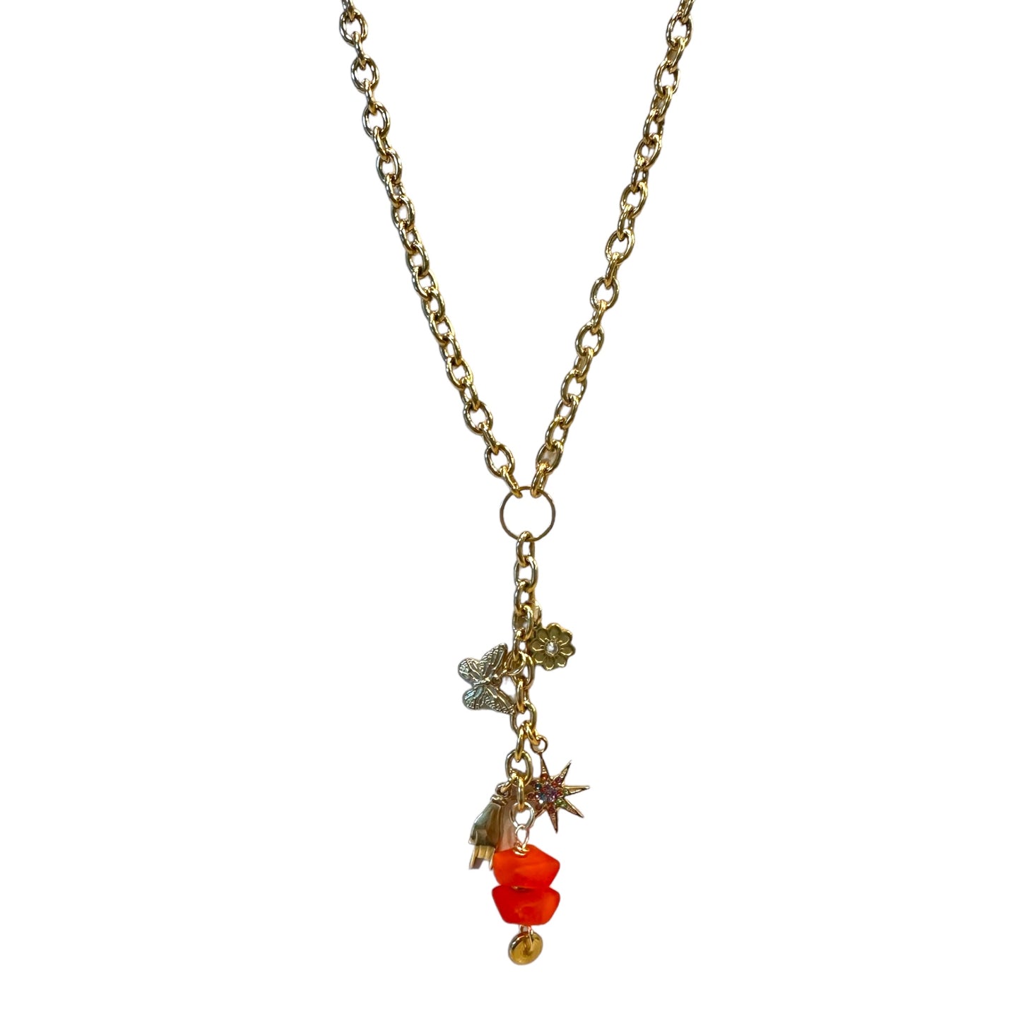 SEA GLASS CHARM NECKLACE - Butterfly Alley Jewelry