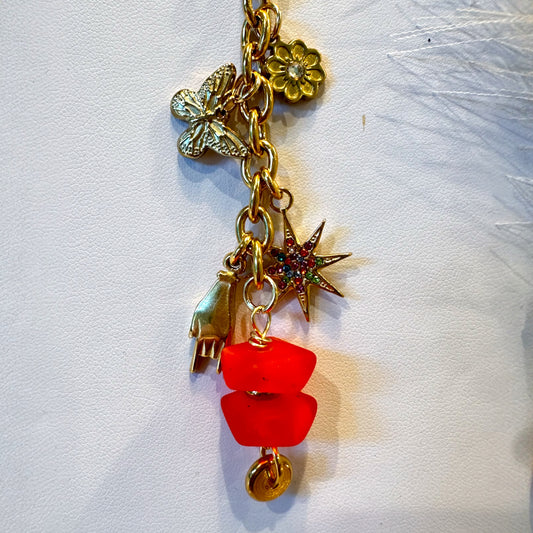SEA GLASS CHARM NECKLACE - Butterfly Alley Jewelry