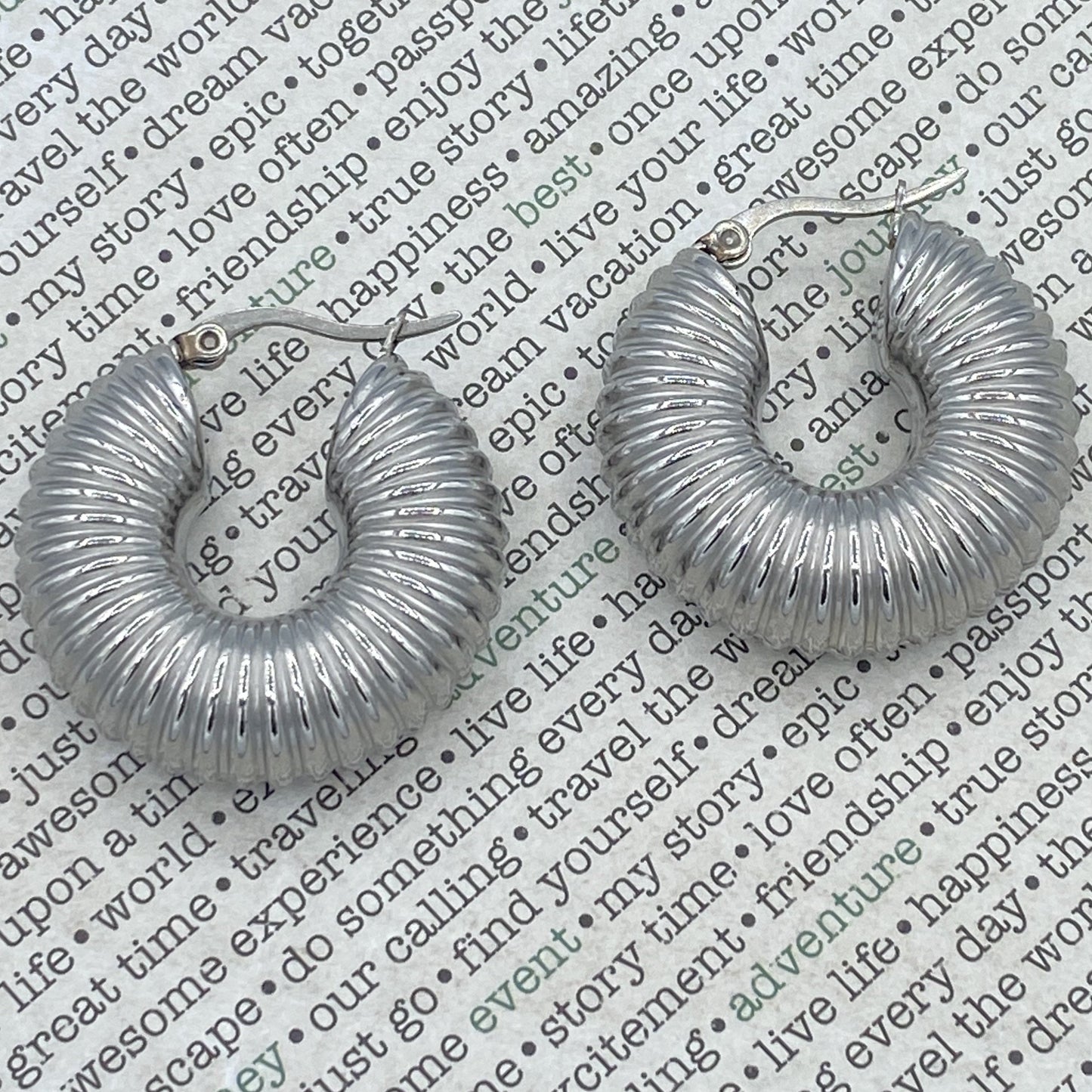 CATERPILLAR HOOPS - Butterfly Alley Jewelry