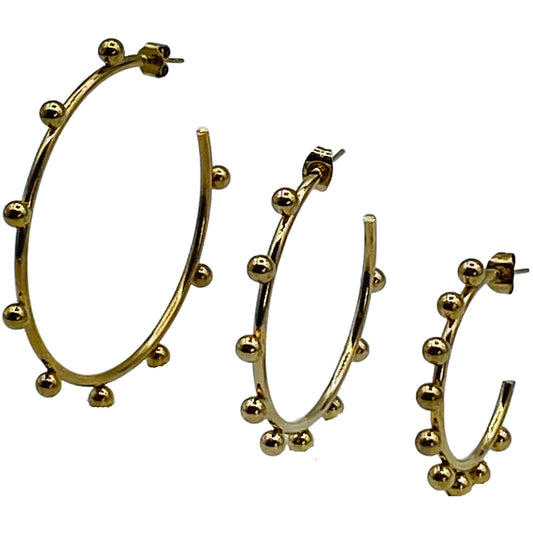 CHANTELLE HOOP EARRINGS - Butterfly Alley Jewelry