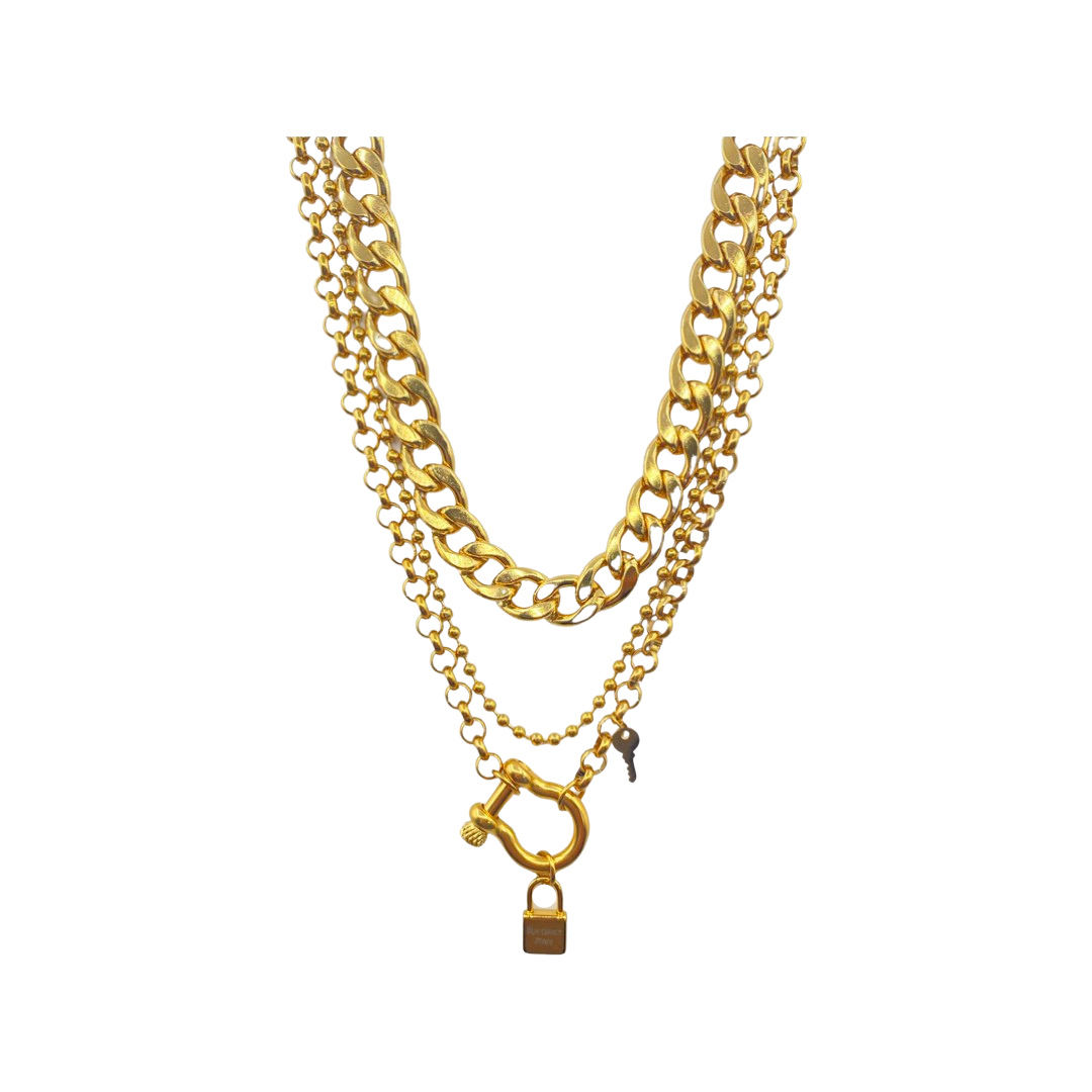 SANTANA THROW AWAY THE KEY LAYERED NECKLACE - Butterfly Alley Jewelry