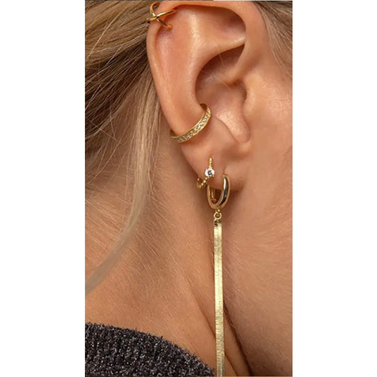X MARKS THE SPOT EAR CUFF - Butterfly Alley Jewelry