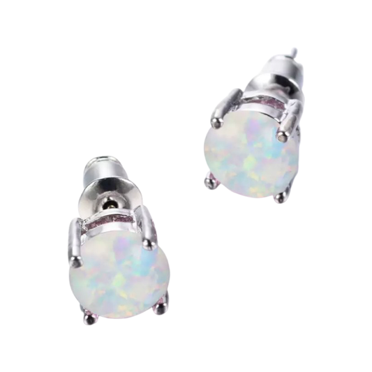 Opal Stud Earrings – Elegant & Timeless | Butterfly Alley Jewelry