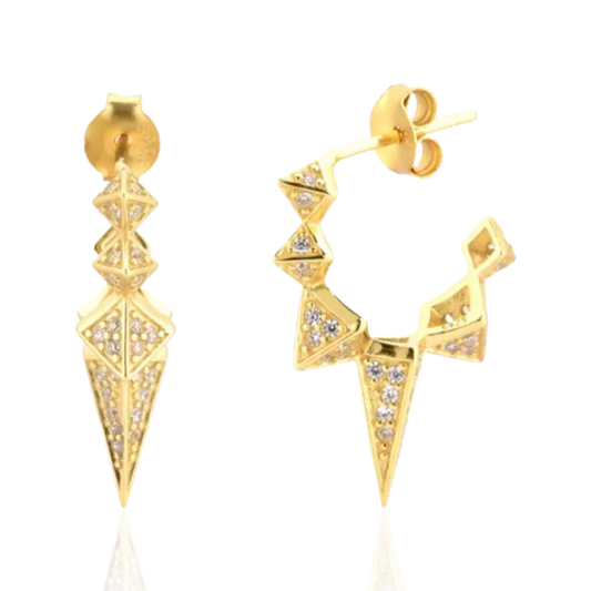 SPIKED PUNCH EARRINGS - Butterfly Alley Jewelry