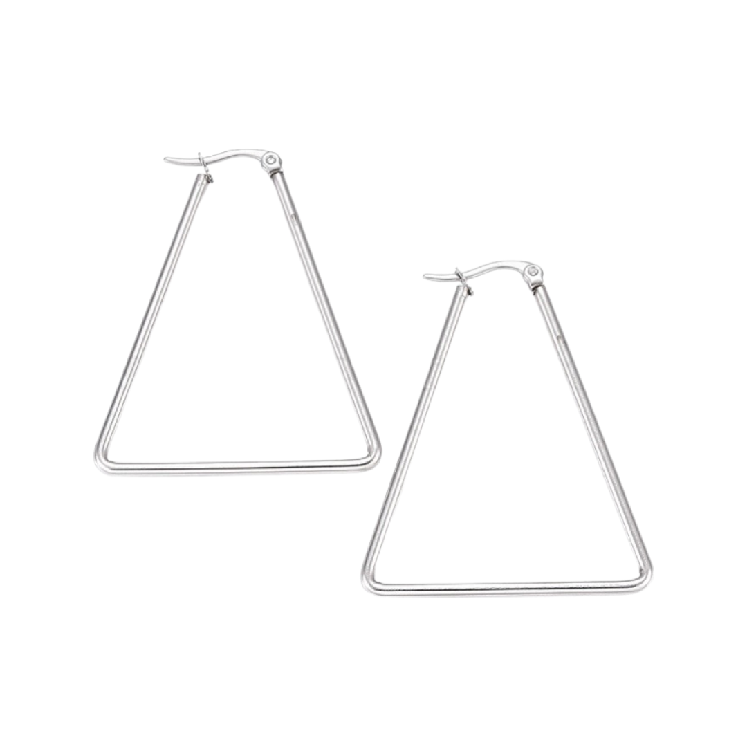 TRIANGLE HOOP EARRINGS - Butterfly Alley Jewelry