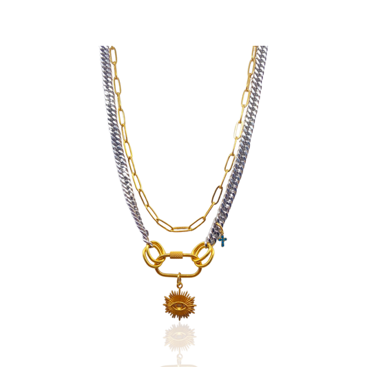 SANTANA TEQUILLA SUNRISE LAYERED NECKLACE - Butterfly Alley Jewelry