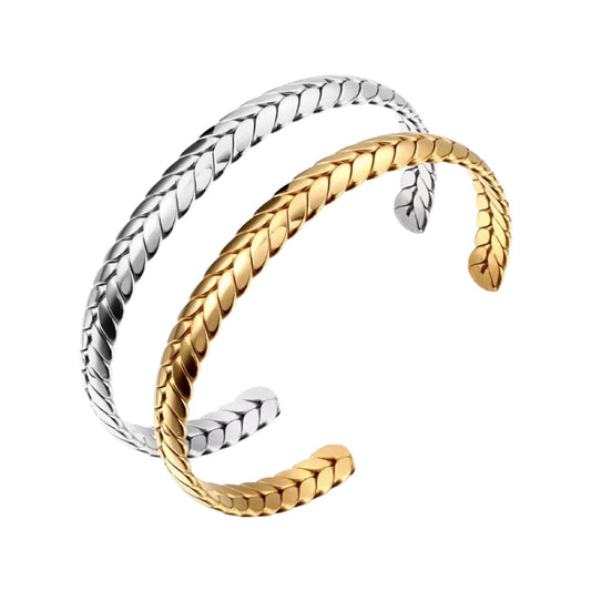 PEYTON HERRINGBONE CUFF BRACELET - Butterfly Alley Jewelry