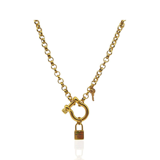 SANTANA PADLOCK NECKLACE - Butterfly Alley Jewelry