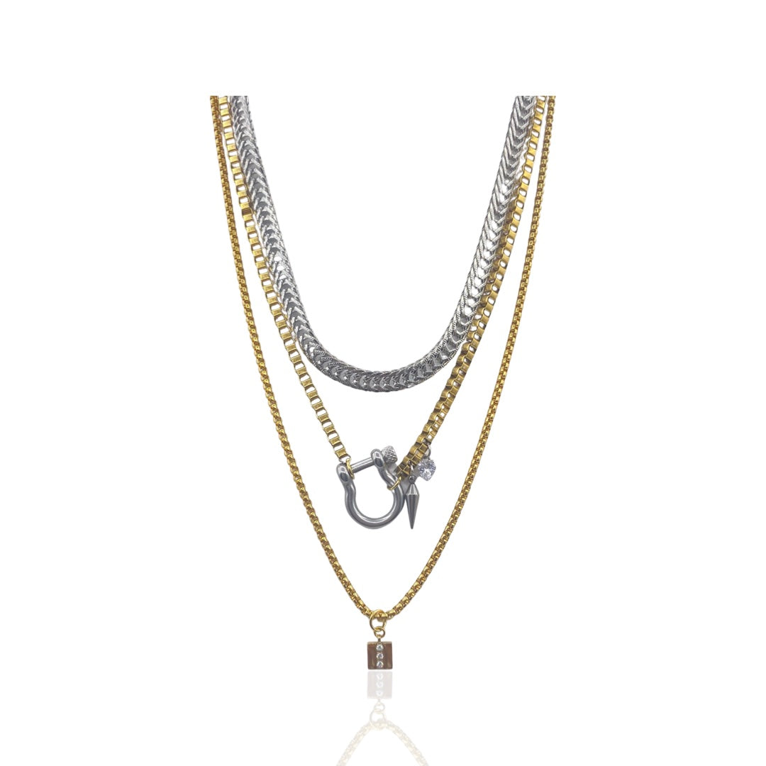 SANTANA ROLL THE DICE LAYERED NECKLACE - Butterfly Alley Jewelry