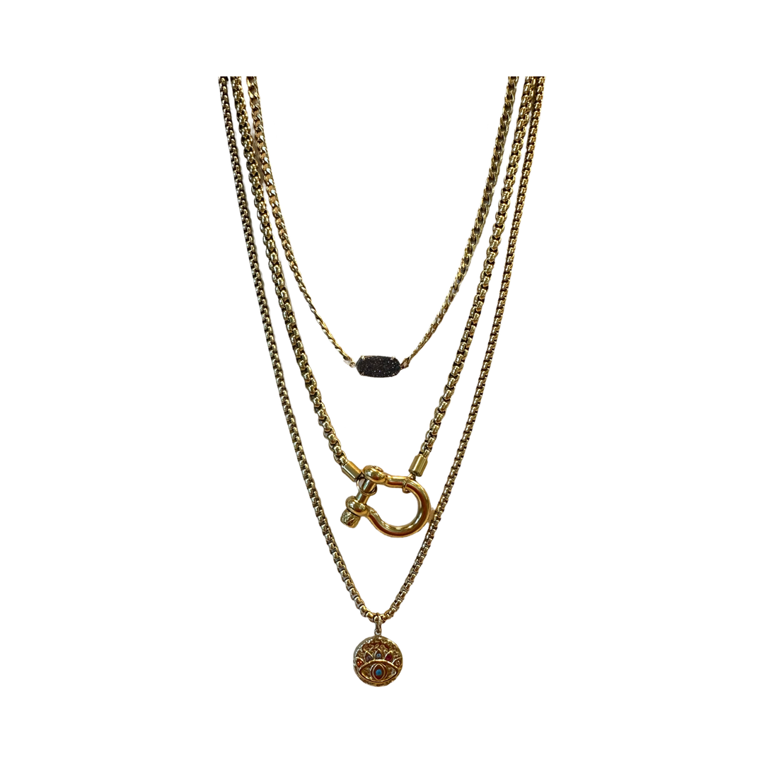 SANTANA GOOD VIBES LAYERED NECKLACE - Butterfly Alley Jewelry