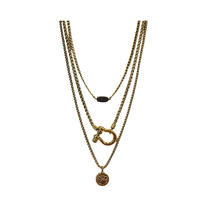 SANTANA GOOD VIBES LAYERED NECKLACE - Butterfly Alley Jewelry