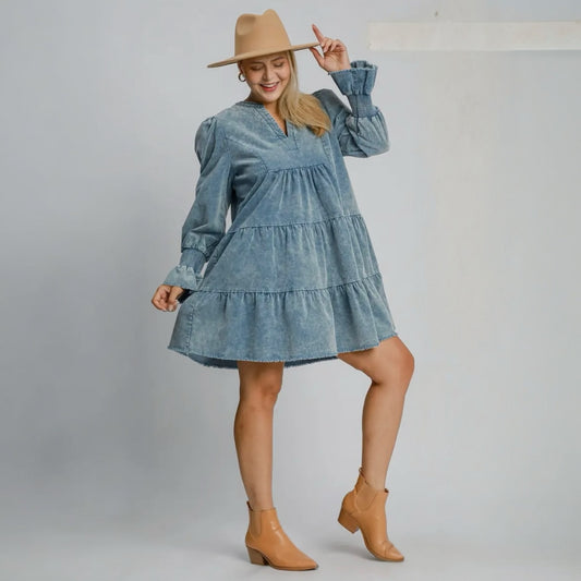 MISTY RIDGE CORDUROY DRESS - Plus
