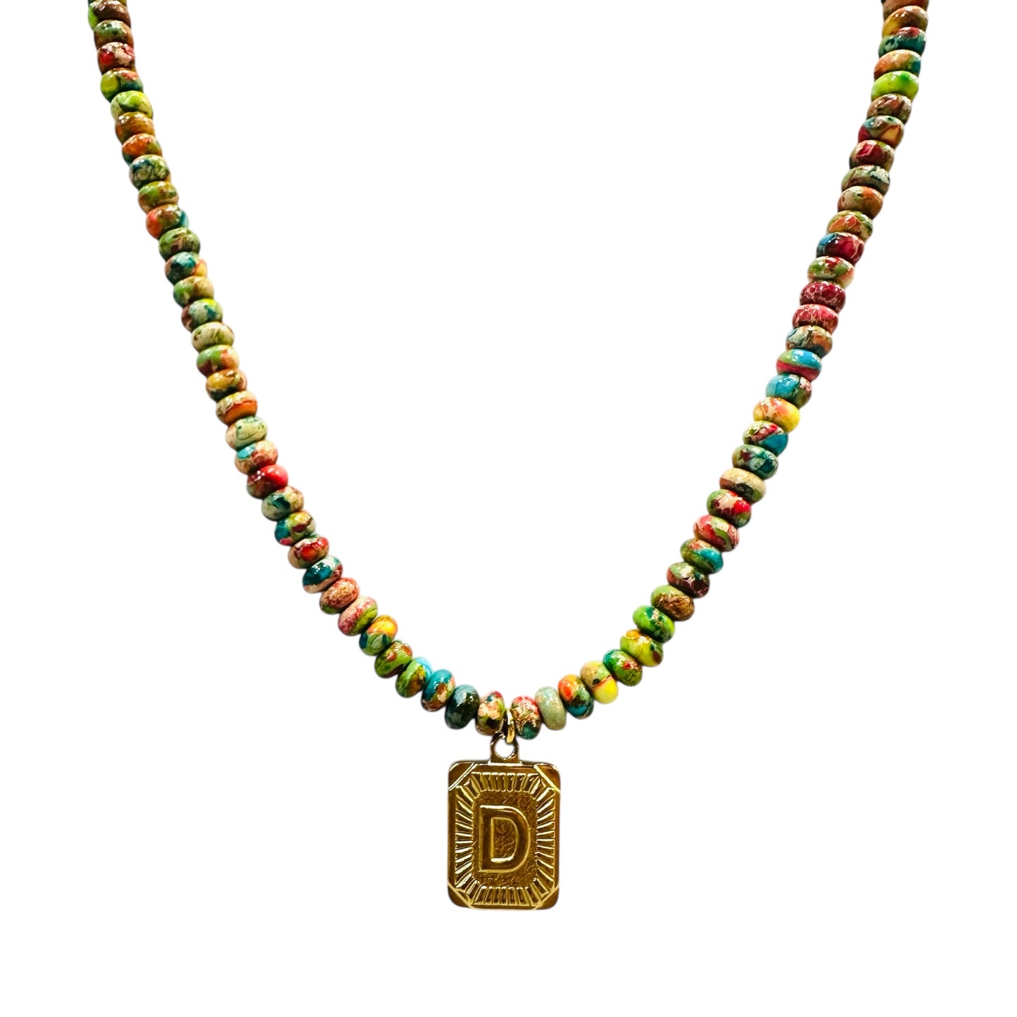 COLOR CRUSH INITIAL NECKLACE