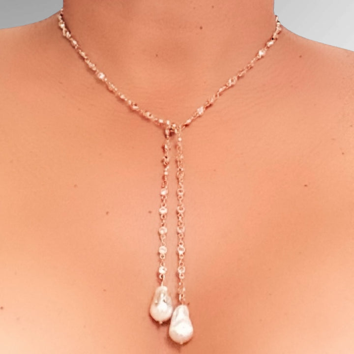 CHAMPAIGNE BOLO NECKLACE - Butterfly Alley Jewelry