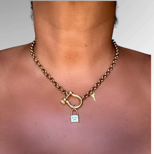 SANTANA PADLOCK NECKLACE - Butterfly Alley Jewelry