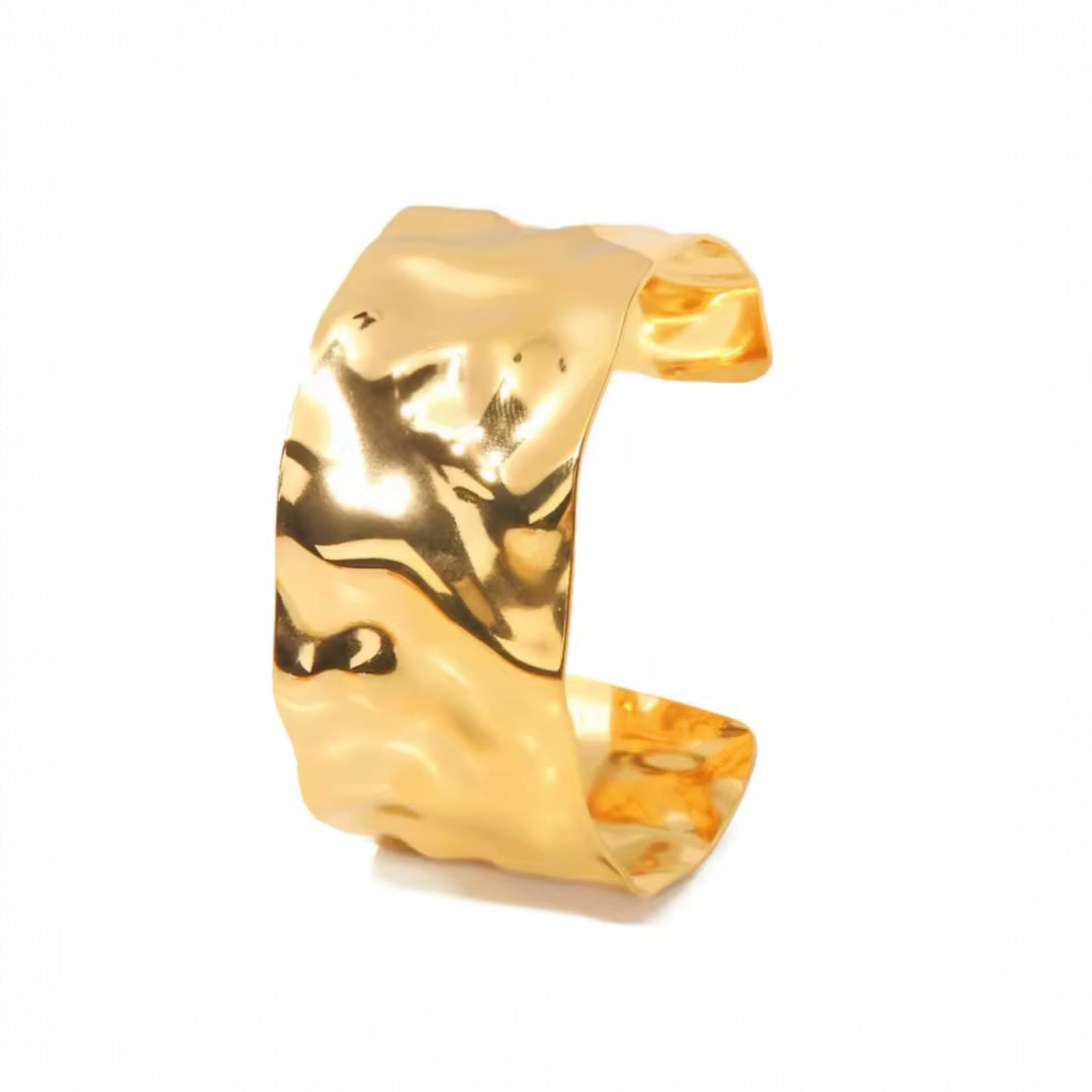 MISHA HAMMERED CUFF BRACELET - Butterfly Alley Jewelry