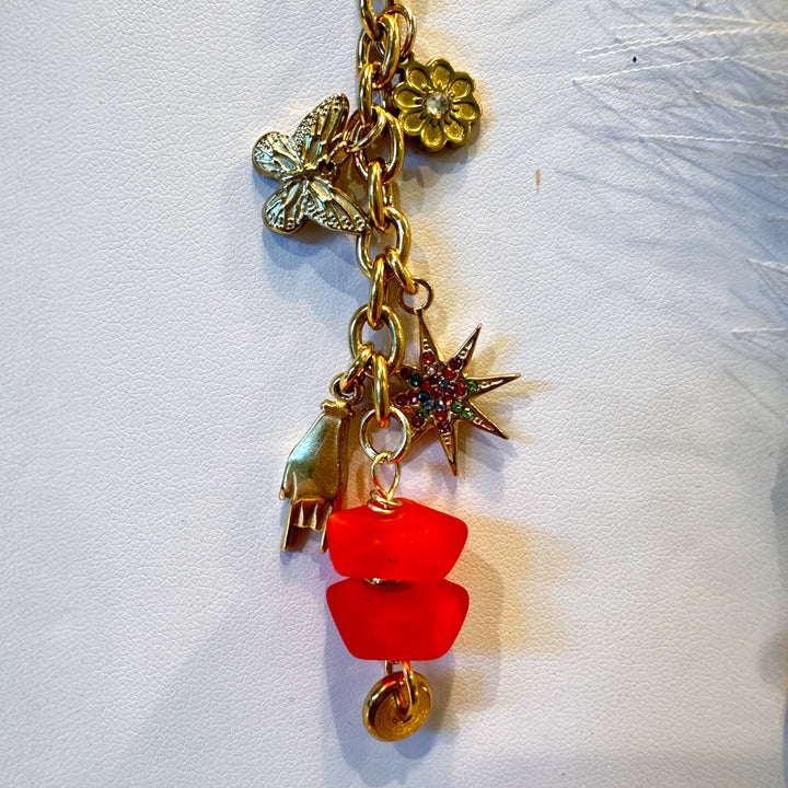 SEA GLASS CHARM NECKLACE - Butterfly Alley Jewelry