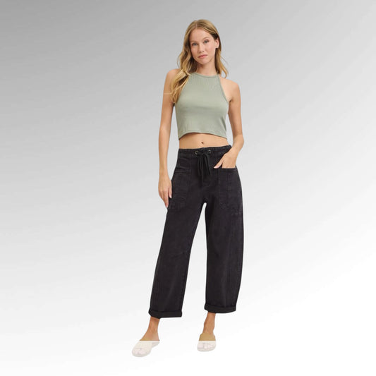 PLUS SIZE BARREL JEANS