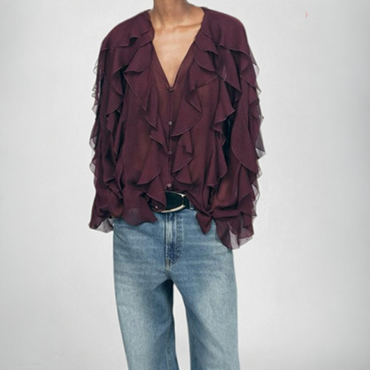 CHARMAINE RUFFLE BLOUSE