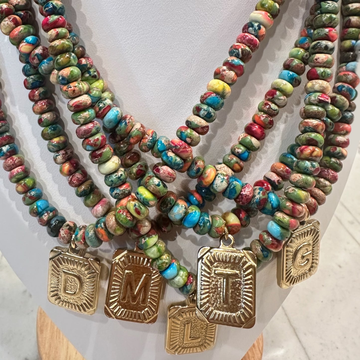 COLOR CRUSH INITIAL NECKLACE