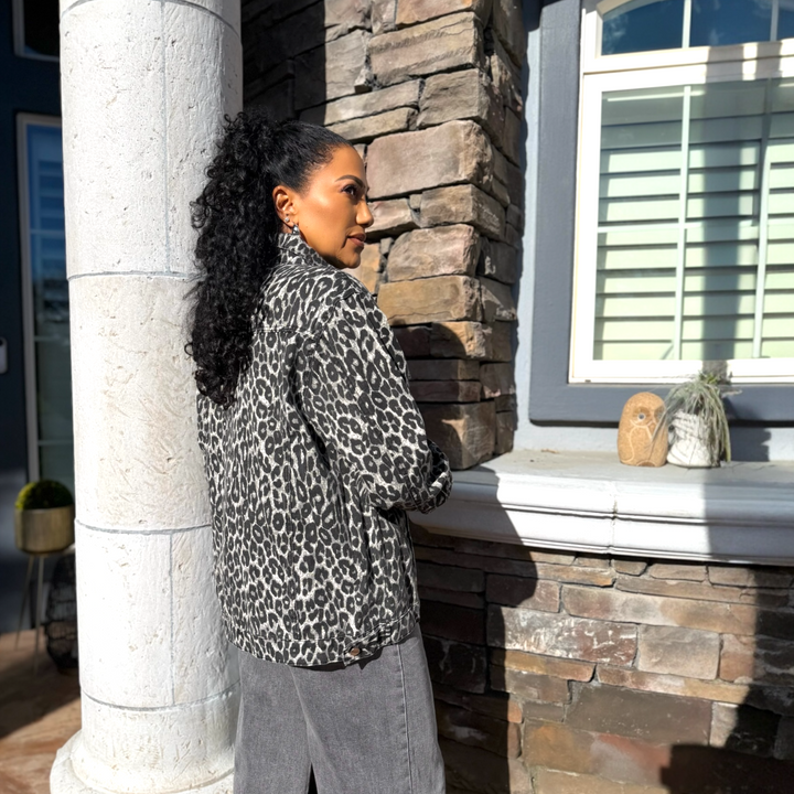 LEXI LEOPARD DENIM JACKET