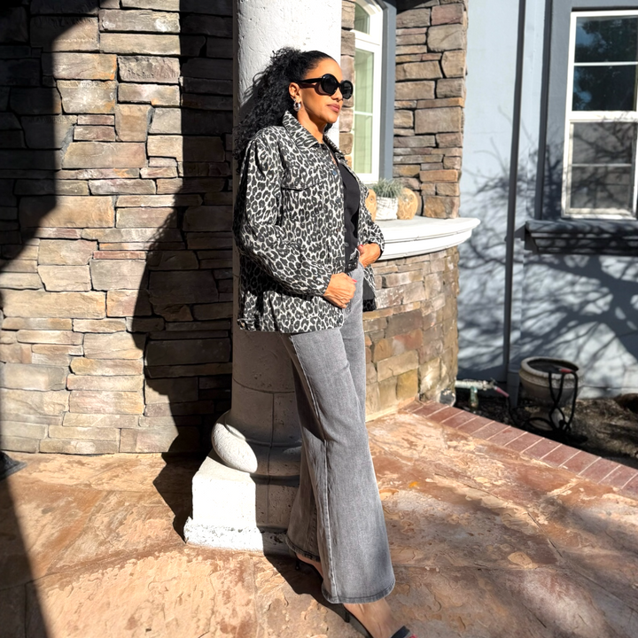 LEXI LEOPARD DENIM JACKET