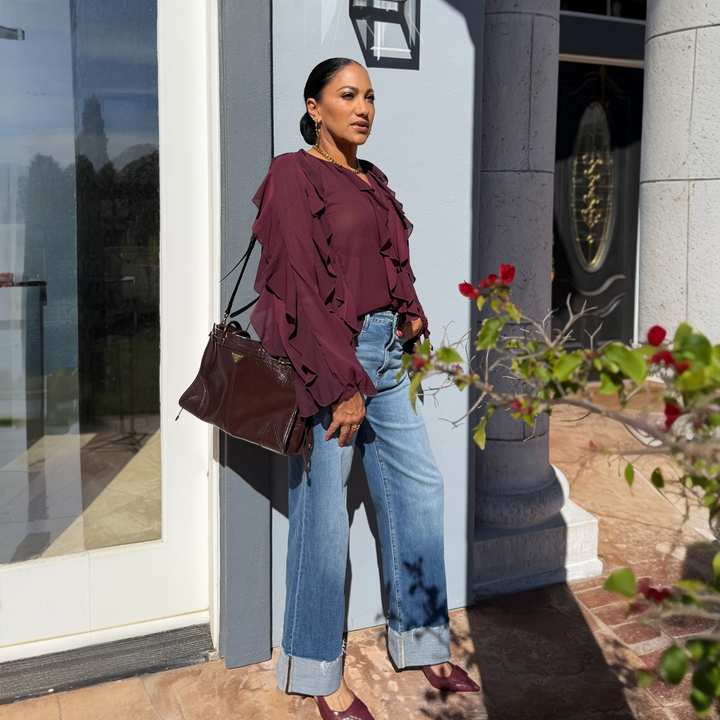 CHARMAINE RUFFLE BLOUSE