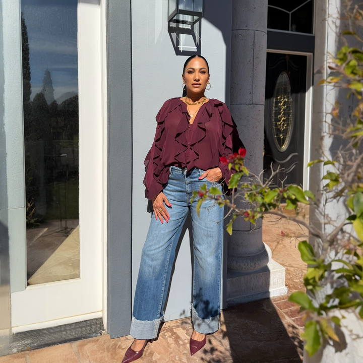 CHARMAINE RUFFLE BLOUSE
