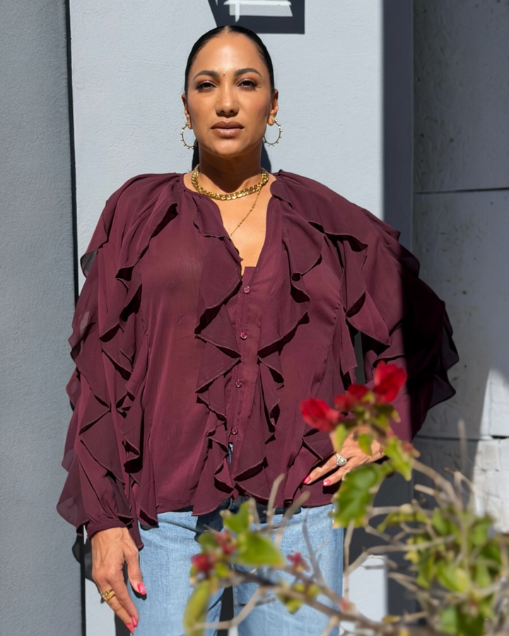 CHARMAINE RUFFLE BLOUSE