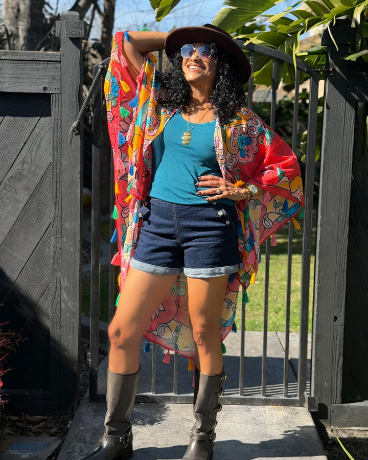 VALENCIA TASSEL KIMONO