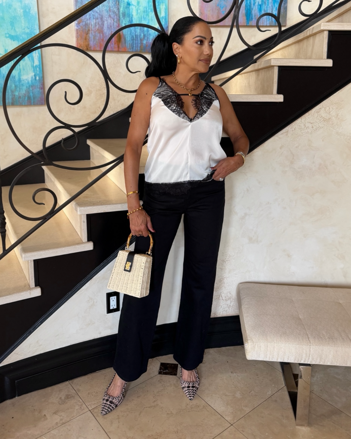 CHAMPAGNE AND LACE CAMISOLE