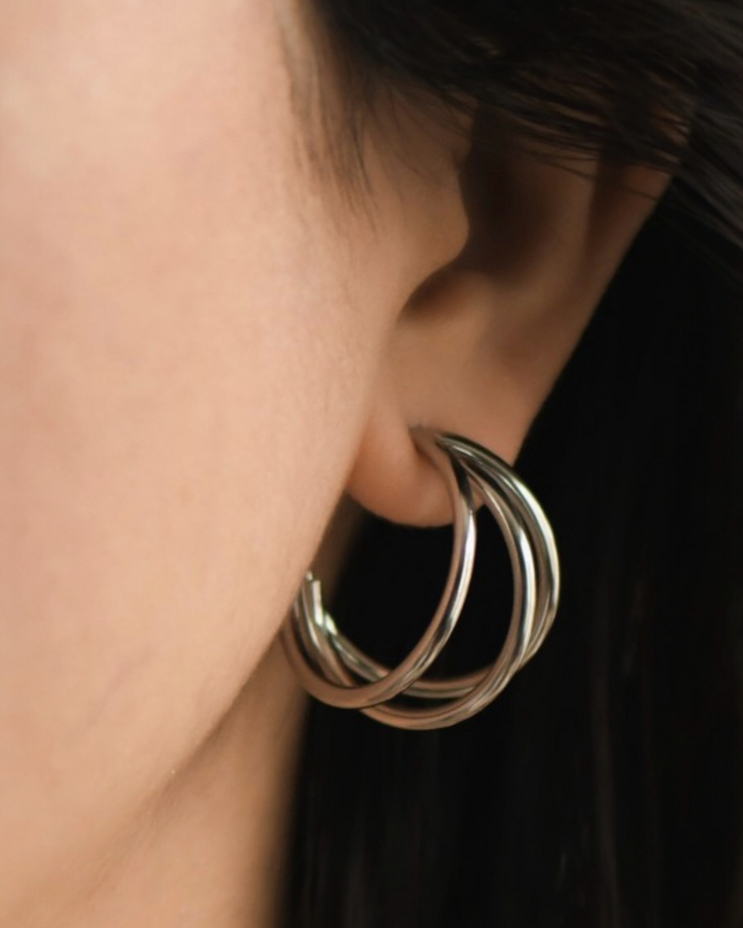 KIERA TRIPLE HOOP EARRINGS