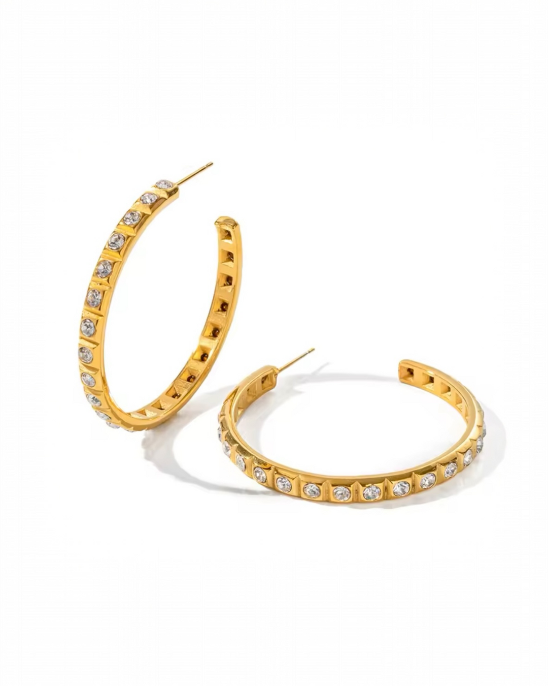 SIENNA DIAMOND HOOP EARRINGS