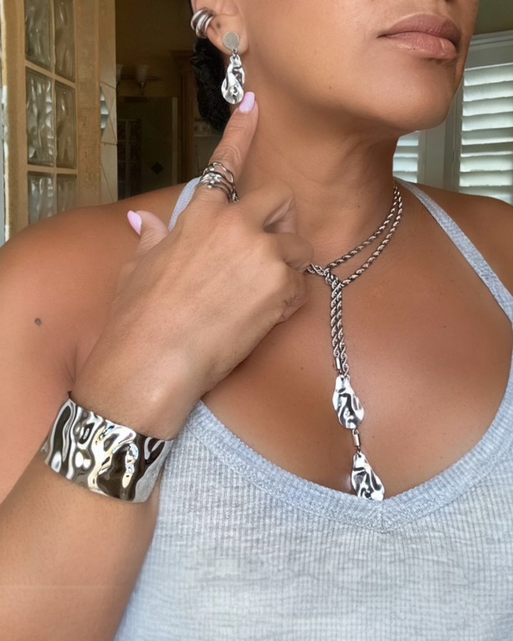 MISHA HAMMERED CUFF BRACELET