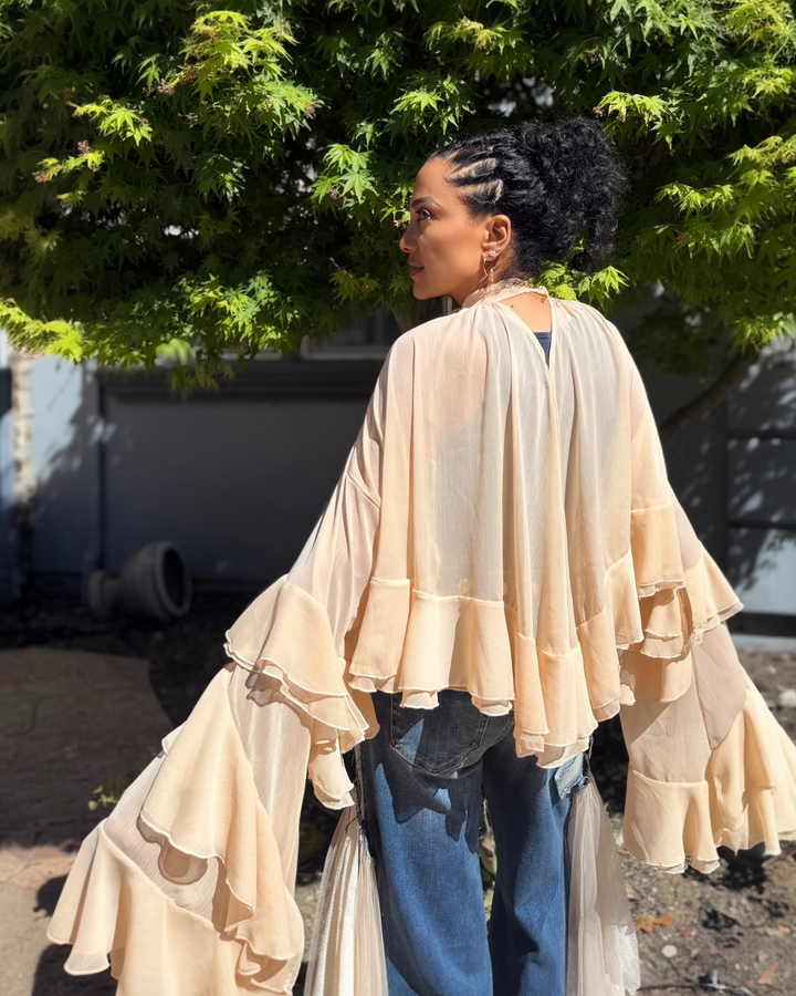 CASABLANCA RUFFLE BLOUSE