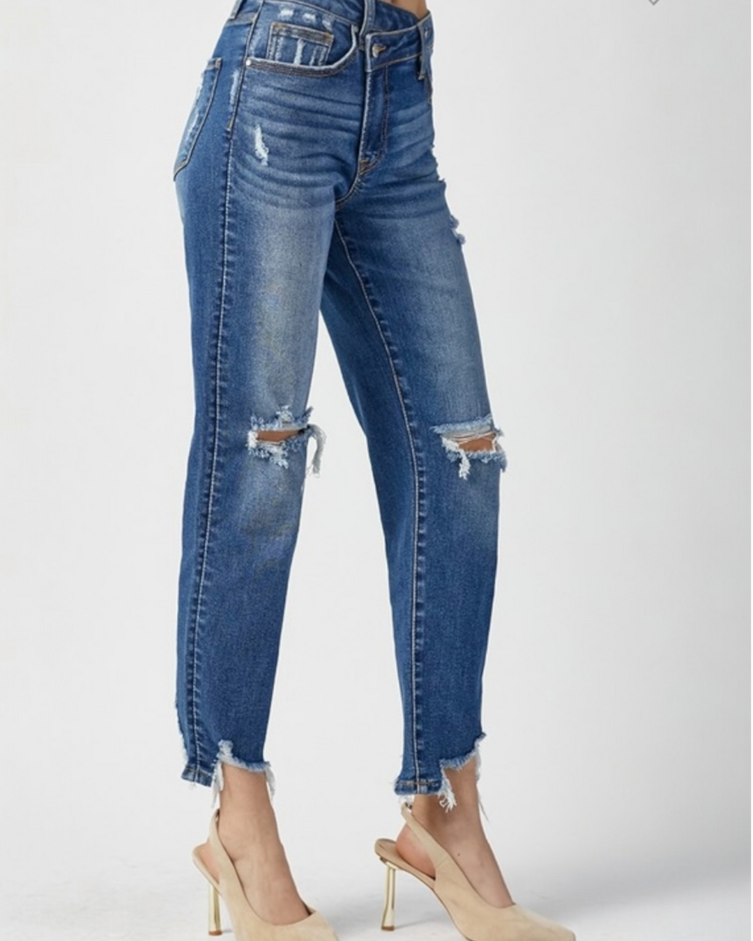 CROSSOVER DISTRESSED JEANS