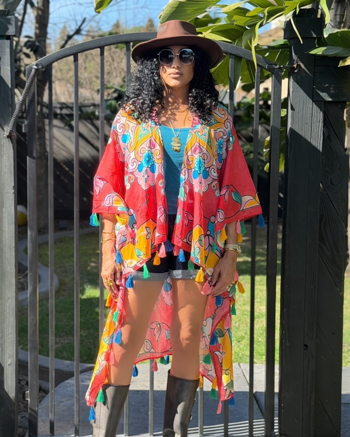VALENCIA TASSEL KIMONO