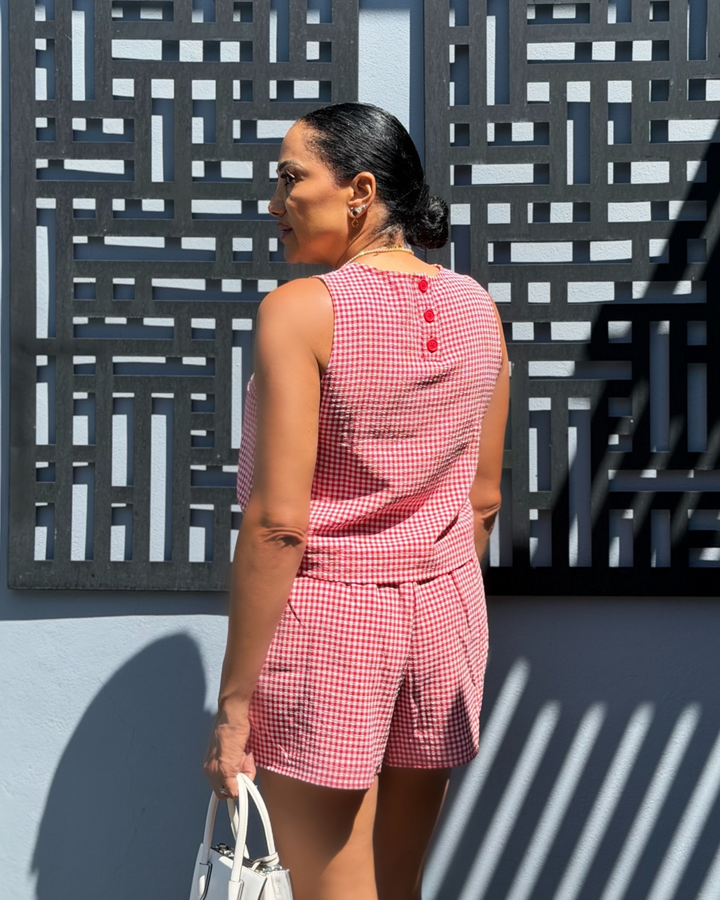 CHERRY GINGHAM SET