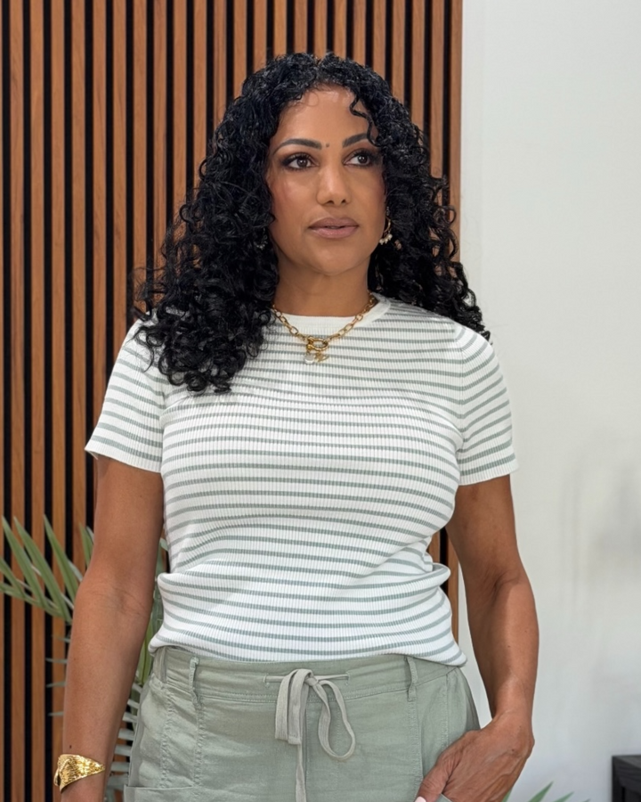 GIA STRIPED KNIT TOP