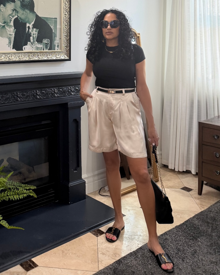 DOMINIQUE SATIN SHORTS