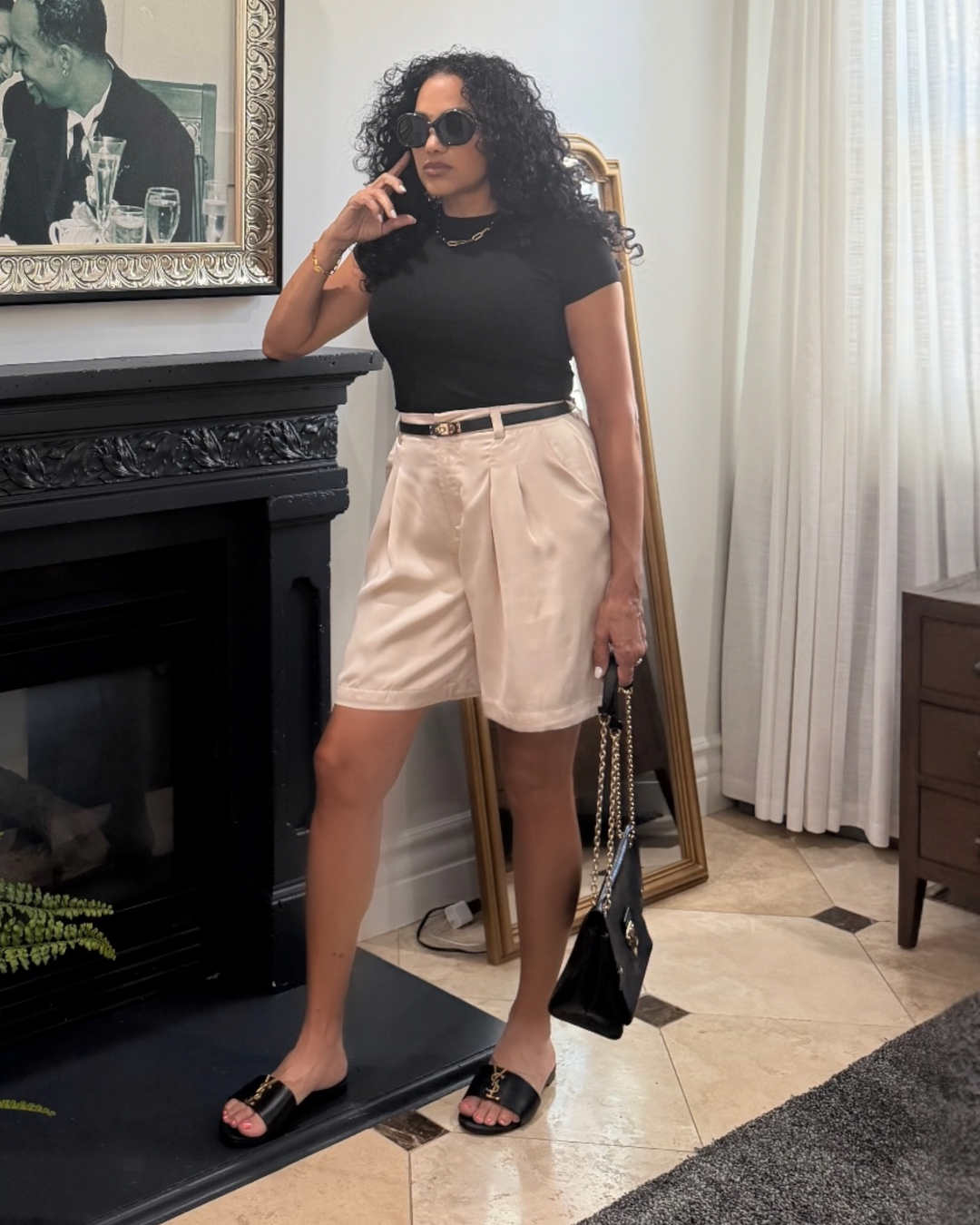 DOMINIQUE SATIN SHORTS