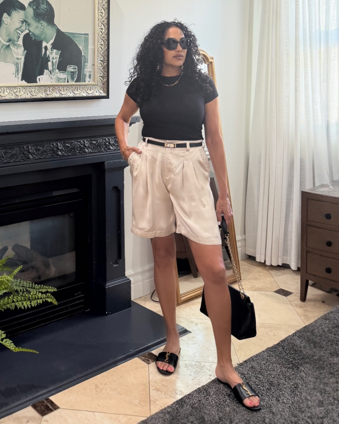 DOMINIQUE SATIN SHORTS