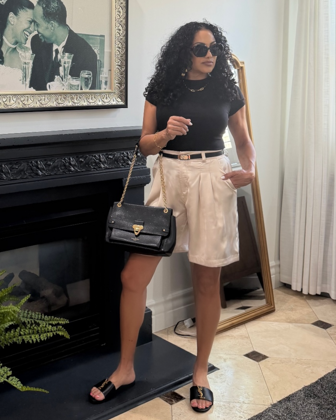 DOMINIQUE SATIN SHORTS