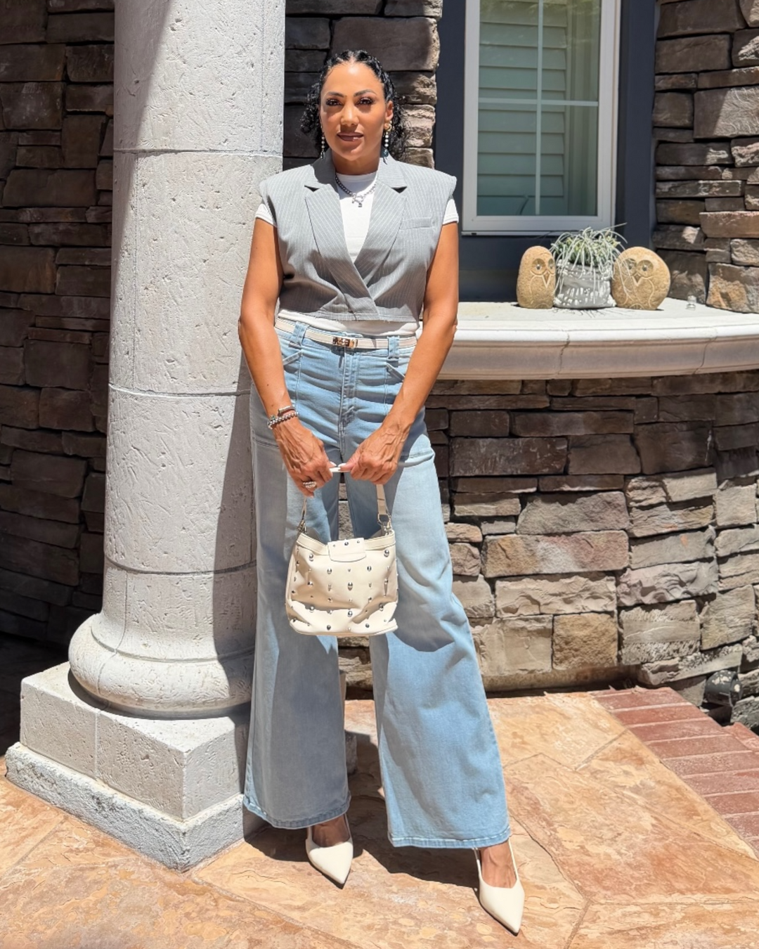 SYLVEY PINSTRIPE VEST