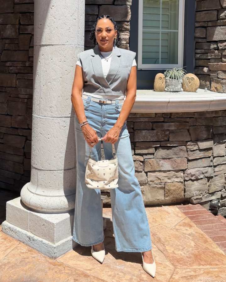 SYLVEY PINSTRIPE VEST