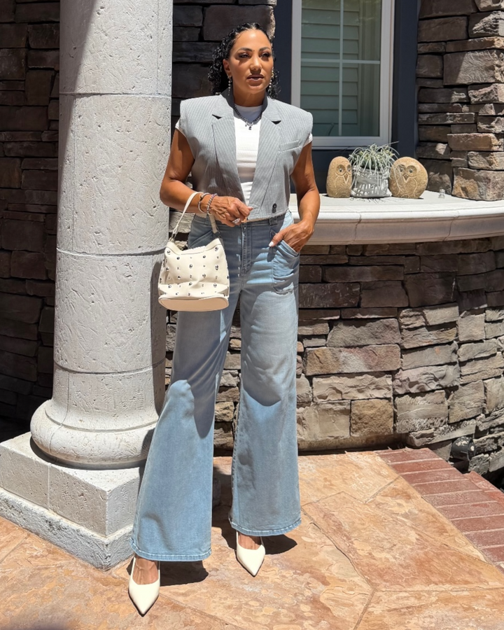 SYLVEY PINSTRIPE VEST