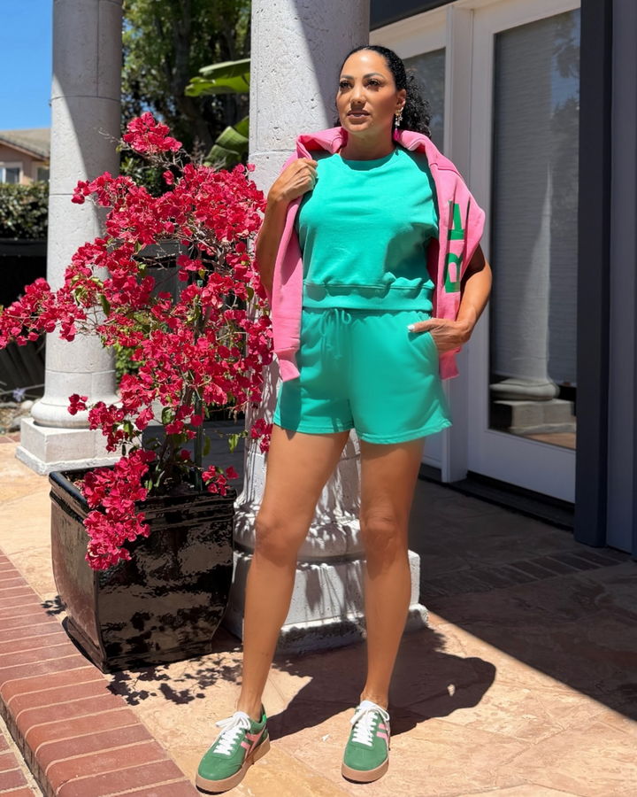 EMERALD BREEZE SHORTS SET